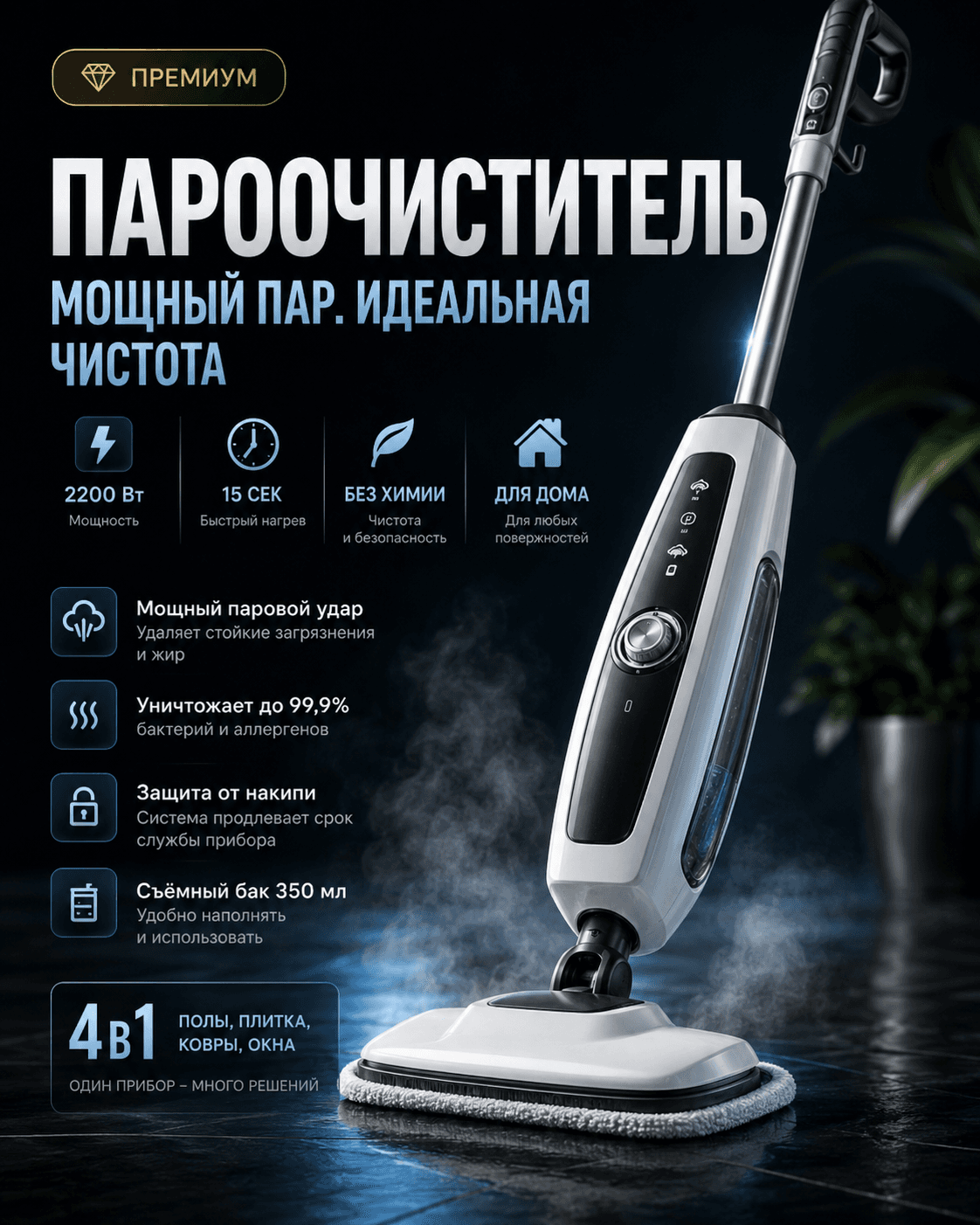 Пароочиститель — после